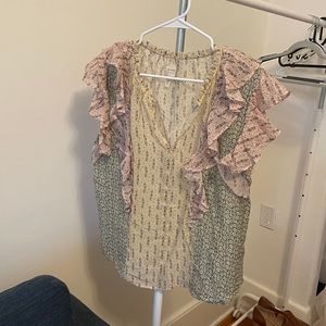 La Vie Rebecca Taylor Printed Light Blouse